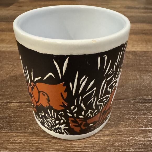 Vtg Waechtersbach Dove Pigeon Embossed Coffee Mug W Germany White Black Brown - Picture 2 of 8